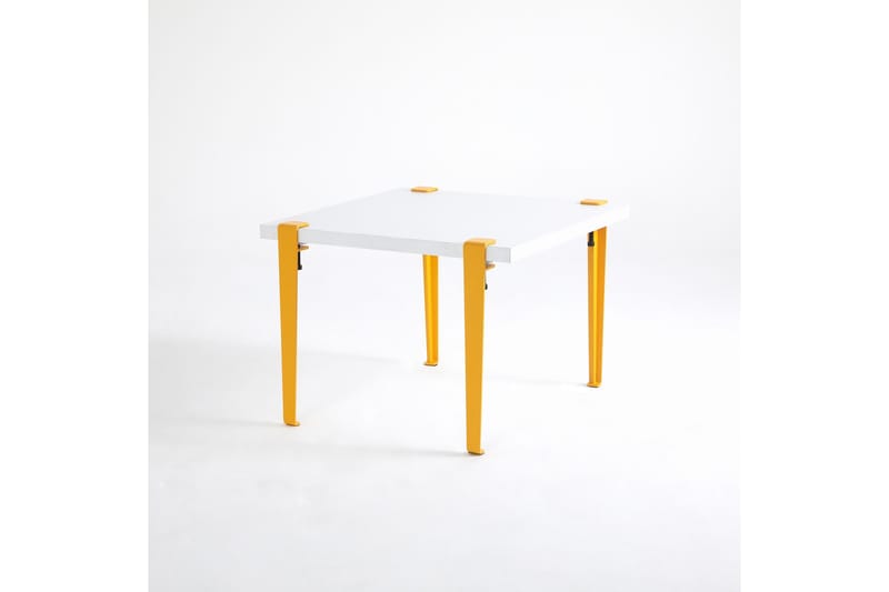 Halicheron Soffbord 60x60 cm Vit/Gul - Hanah Home - Möbler - Bord & matgrupper - Soffbord