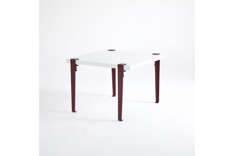 Halicheron Soffbord 60x60 cm Vit/Röd - Hanah Home - Möbler - Bord & matgrupper - Soffbord