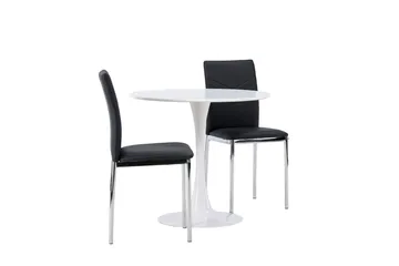Hamden Matbord 80 cm med 2 Lily Matstol - Möbler - Bord & matgrupper - Matgrupper