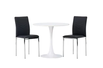 Hamden Matbord 80 cm med 2 Lily Matstol - Möbler - Bord & matgrupper - Matgrupper