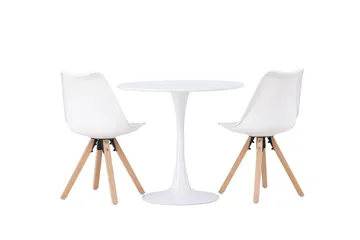 Hamden Matbord 80 cm med 2 Zeno Matstol - Möbler - Bord & matgrupper - Matgrupper