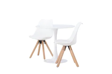 Hamden Matbord 80 cm med 2 Zeno Matstol - Möbler - Bord & matgrupper - Matgrupper