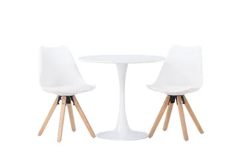 Hamden Matbord 80 cm med 2 Zeno Matstol - Möbler - Bord & matgrupper - Matgrupper