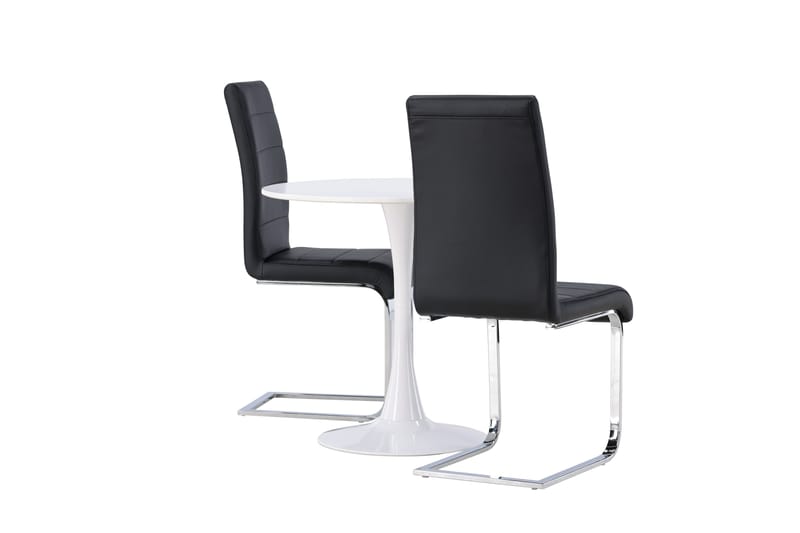 Hamden Matgrupp  80 cm Rund med 2 Tempo stolar - Svart - Möbler - Bord & matgrupper - Matgrupper