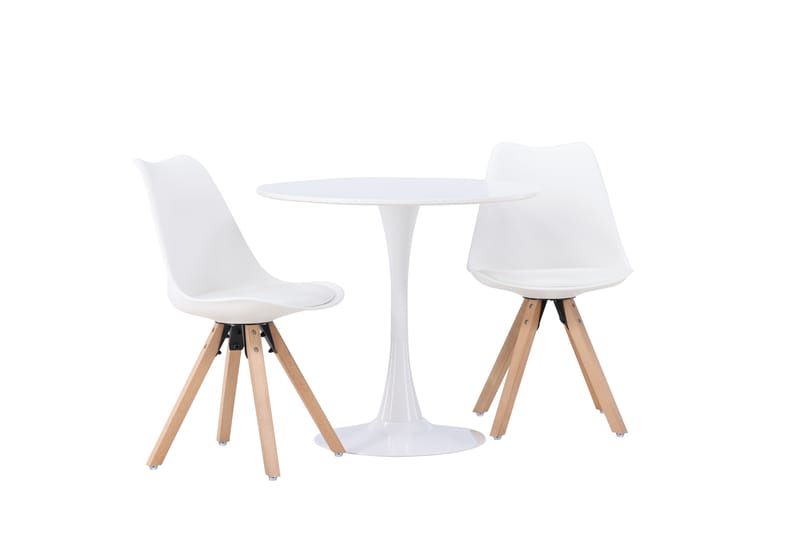 Hamden Matgrupp  80 cm Rund med 2 Zeno stolar - Natur - Möbler - Bord & matgrupper - Matgrupper