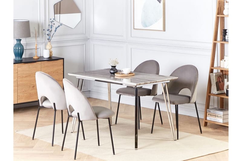 Hamiota Matbord 70x120 cm - Vit/Silver - Möbler - Bord & matgrupper - Matbord & köksbord
