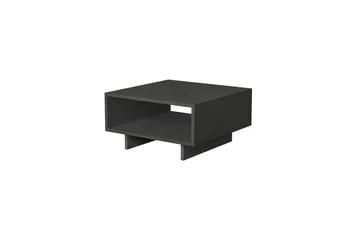 Hapeila Kvadratiskt Soffbord 60 cm med Hyllor i Målat Trä - Antracit - Möbler - Bord & matgrupper - Soffbord