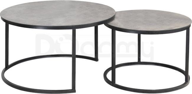 Harrisburg soffbord 80 x 80 cm - Grå/svart, Grå/svart