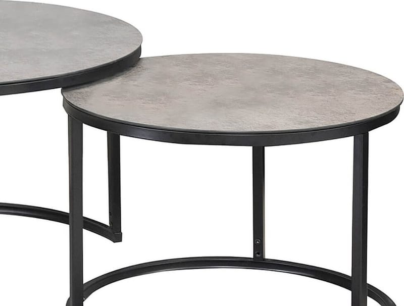 Harrisburg soffbord 80 x 80 cm - Grå/svart - Grå/svart - Möbler - Bord & matgrupper - Soffbord