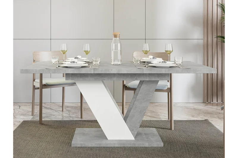 Harumi Matbord 120 cm Rektangulär - Grå/Vit - Möbler - Bord & matgrupper - Matbord & köksbord