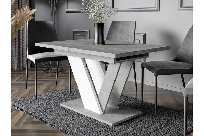 Harumi Matbord 120 cm Rektangulär - Grå/Vit - Möbler - Bord & matgrupper - Matbord & köksbord