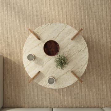 Harvo Soffbord 90x35x90 cm - Travertin och valnöt - Möbler - Bord & matgrupper - Soffbord