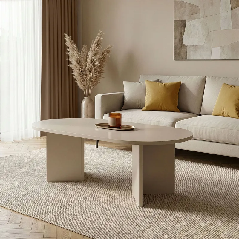 Hasina Soffbord 119 cm Oval - Mink - Möbler - Bord & matgrupper - Soffbord