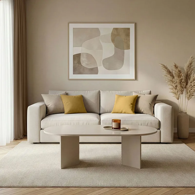 Hasina Soffbord 119 cm Oval - Mink - Möbler - Bord & matgrupper - Soffbord