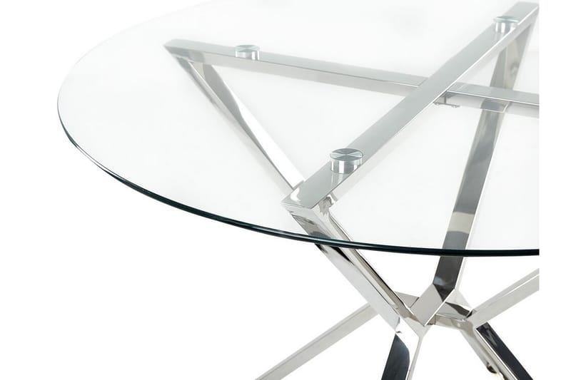 Hayder Matbord 105 cm Rund - transparent/Silver - Möbler - Bord & matgrupper - Matbord & köksbord