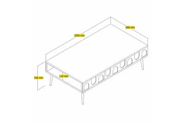 Hazim Soffbord 105 cm - Guld - Möbler - Bord & matgrupper - Soffbord