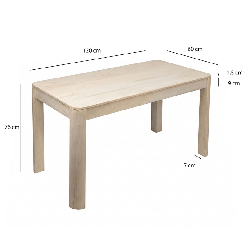 Heleri Matbord 120 cm - Ljus vitlasering - Möbler - Bord & matgrupper - Matbord & köksbord