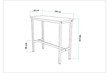 Heran Barbord 100 cm - Svart - Möbler - Bord & matgrupper - Barbord & ståbord