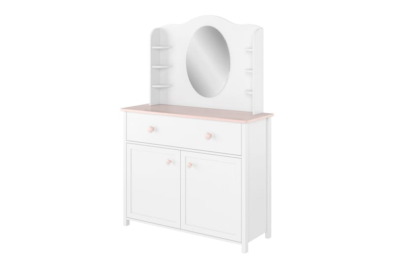 Hilts Sminkbord 110x42 cm - Vit/Rosa - Möbler - Bord & matgrupper - Sminkbord & toalettbord