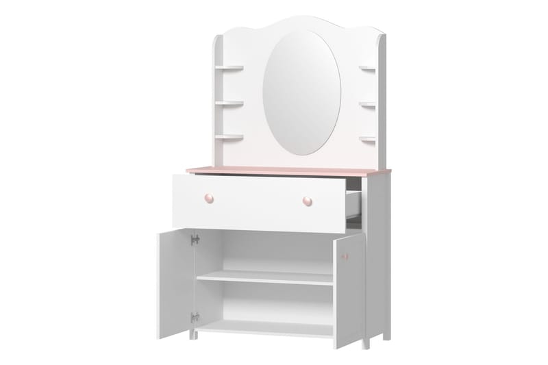 Hilts Sminkbord 110x42 cm - Vit/Rosa - Möbler - Bord & matgrupper - Sminkbord & toalettbord