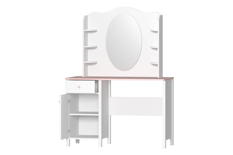 Hilts Sminkbord 110x52 cm - Vit/Rosa - Möbler - Bord & matgrupper - Sminkbord & toalettbord