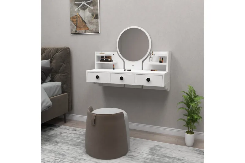 Hines Sminkbord 90 cm - Vit - Möbler - Bord & matgrupper - Sminkbord & toalettbord