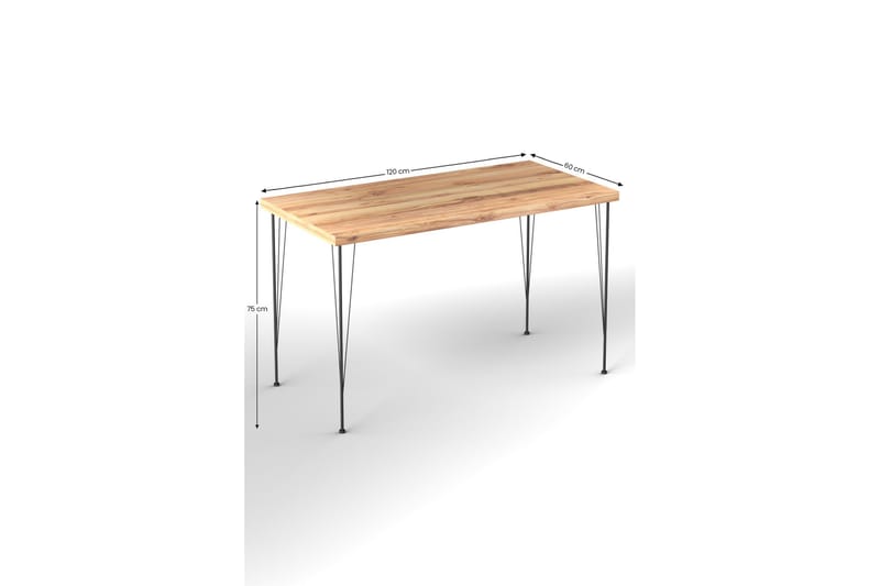 Hiten Matbord 120x60 cm Brun/Svart - Hanah Home - Möbler - Bord & matgrupper - Matbord & köksbord