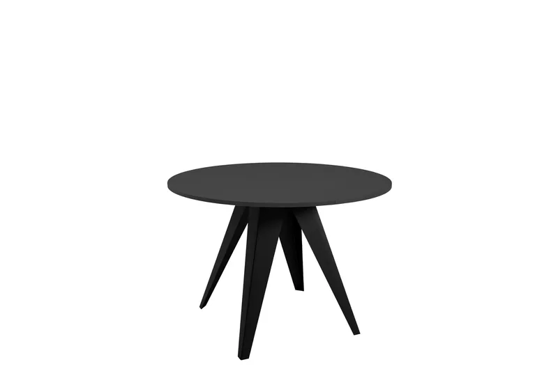 Hoban Litet Utdragbart Runt Matbord 90 cm, Svart
