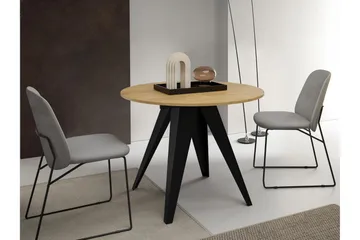 Hoban Matbord 128 cm - Svart/Beige - Möbler - Bord & matgrupper - Matbord & köksbord