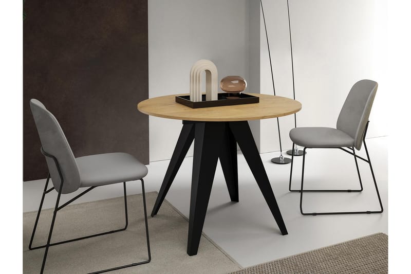 Hoban Matbord 128 cm - Svart/Beige - Möbler - Bord & matgrupper - Matbord & köksbord