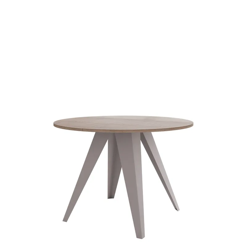 Hoban Matbord rund förlängningsbart 100-138 cm - Beige, brun - Möbler - Bord & matgrupper - Matbord & köksbord