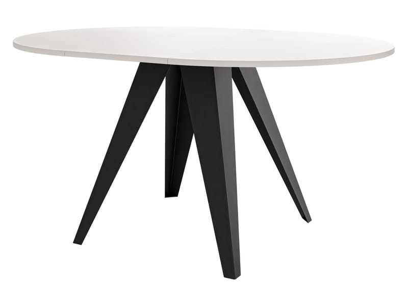 Hoban Matbord rund förlängningsbart 100-138 cm - Svart, beige - Möbler - Bord & matgrupper - Matbord & köksbord