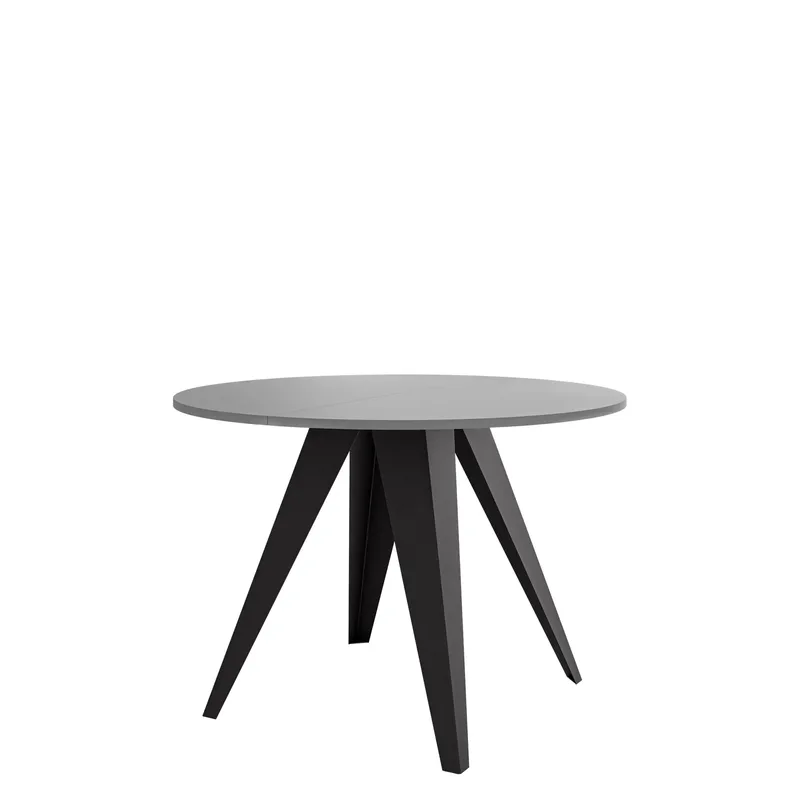 Hoban Matbord rund förlängningsbart 100-138 cm - Svart, grå - Möbler - Bord & matgrupper - Matbord & köksbord