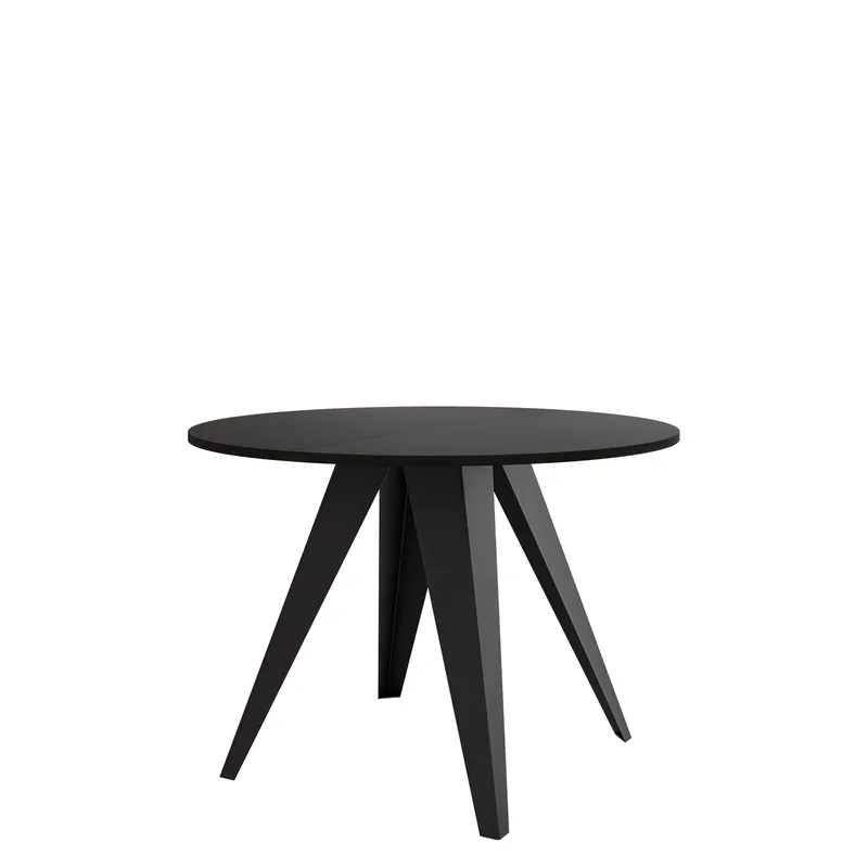 Hoban Matbord rund förlängningsbart 100-138 cm - Svart - Möbler - Bord & matgrupper - Matbord & köksbord