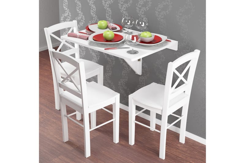 Ranso Klaffbord 80 cm - Vit - Möbler - Bord & matgrupper - Klaffbord & Hopfällbart bord