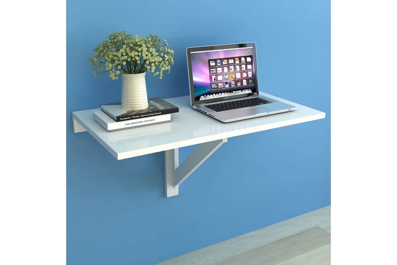 Vägghängt fällbord vit 100x60 cm - Vit - Möbler - Bord & matgrupper - Klaffbord & Hopfällbart bord