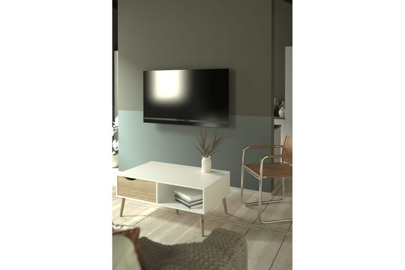 Hostafranc Soffbord 98,7 cm - Natur/Vit - Möbler - Bord & matgrupper - Soffbord