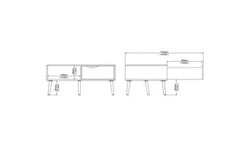 Hostafranc Soffbord 98,7 cm - Natur/Vit - Möbler - Bord & matgrupper - Soffbord