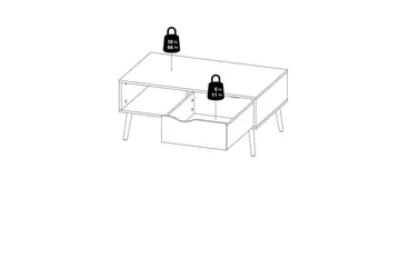 Hostafranc Soffbord 98,7 cm - Natur/Vit - Möbler - Bord & matgrupper - Soffbord