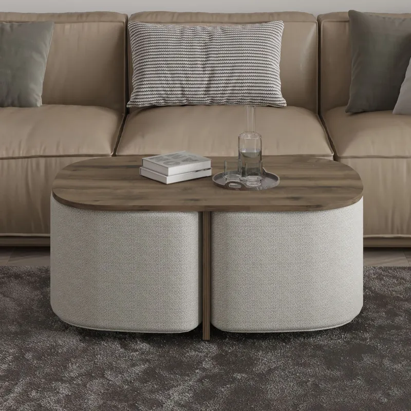 Hu Soffbordsset 90x42,9x45 cm - Antik valnöt - Möbler - Bord & matgrupper - Soffbord