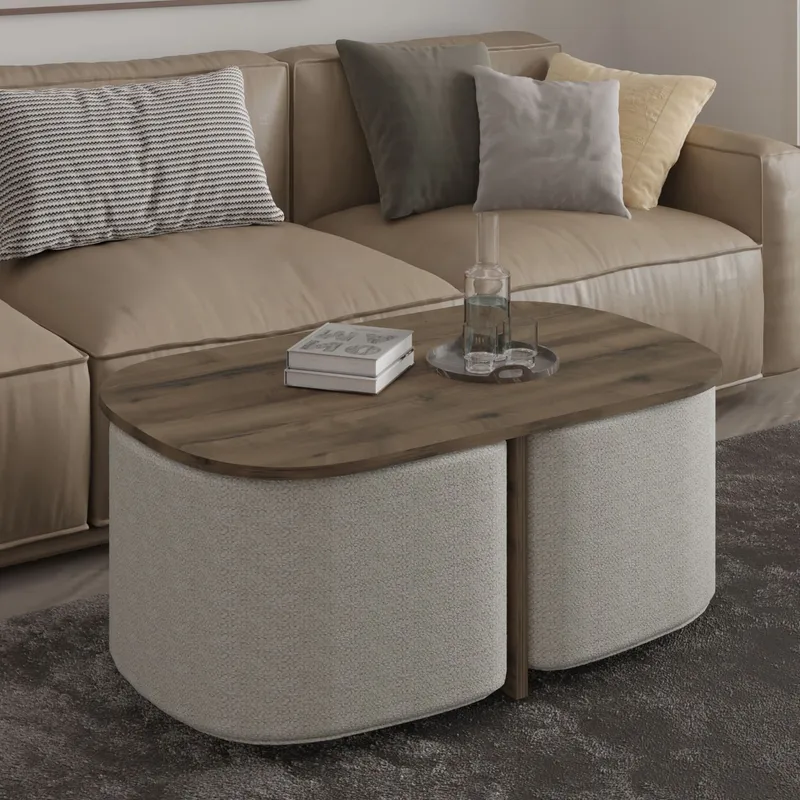 Hu Soffbordsset 90x42,9x45 cm - Antik valnöt - Möbler - Bord & matgrupper - Soffbord