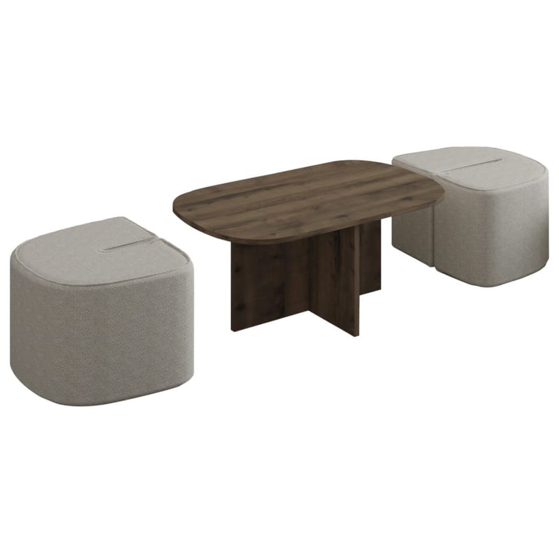 Hu Soffbordsset 90x42,9x45 cm - Antik valnöt - Möbler - Bord & matgrupper - Soffbord