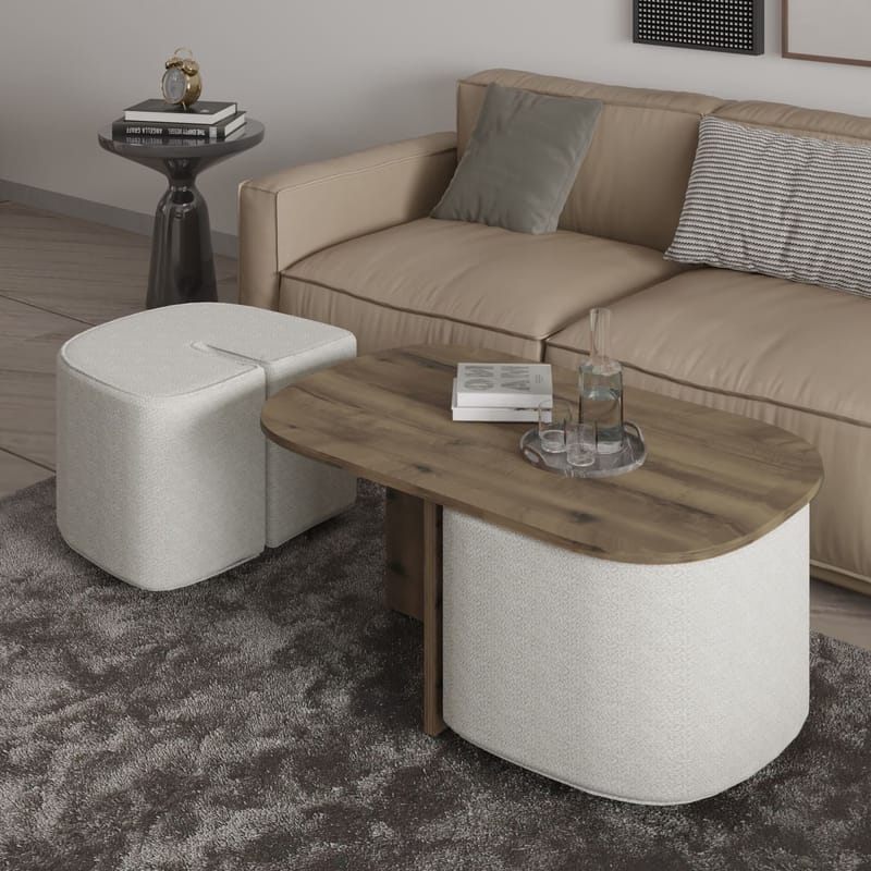 Hu Soffbordsset 90x42,9x45 cm - Antik valnöt - Möbler - Bord & matgrupper - Soffbord