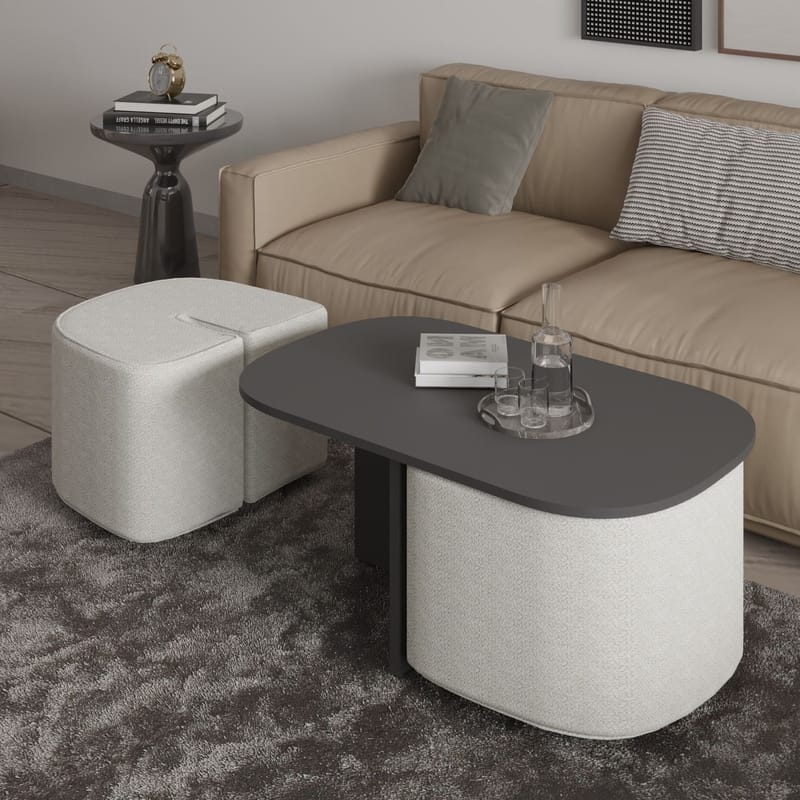 Hu Soffbordsset 90x42,9x45 cm - Antracit - Möbler - Bord & matgrupper - Soffbord