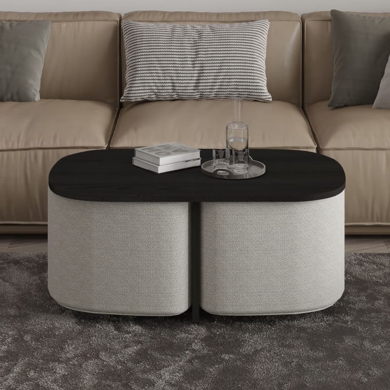 Hu Soffbordsset 90x42,9x45 cm - Svart - Möbler - Bord & matgrupper - Soffbord