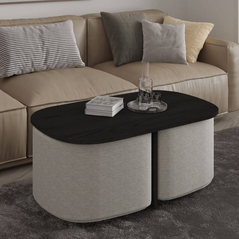 Hu Soffbordsset 90x42,9x45 cm - Svart - Möbler - Bord & matgrupper - Soffbord