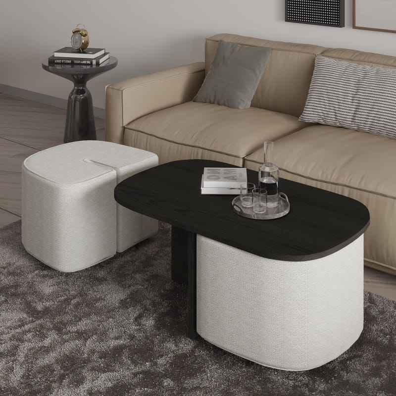 Hu Soffbordsset 90x42,9x45 cm - Svart - Möbler - Bord & matgrupper - Soffbord