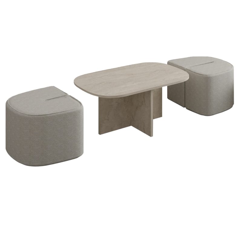 Hu Soffbordsset 90x42,9x45 cm - Travertin - Möbler - Bord & matgrupper - Soffbord