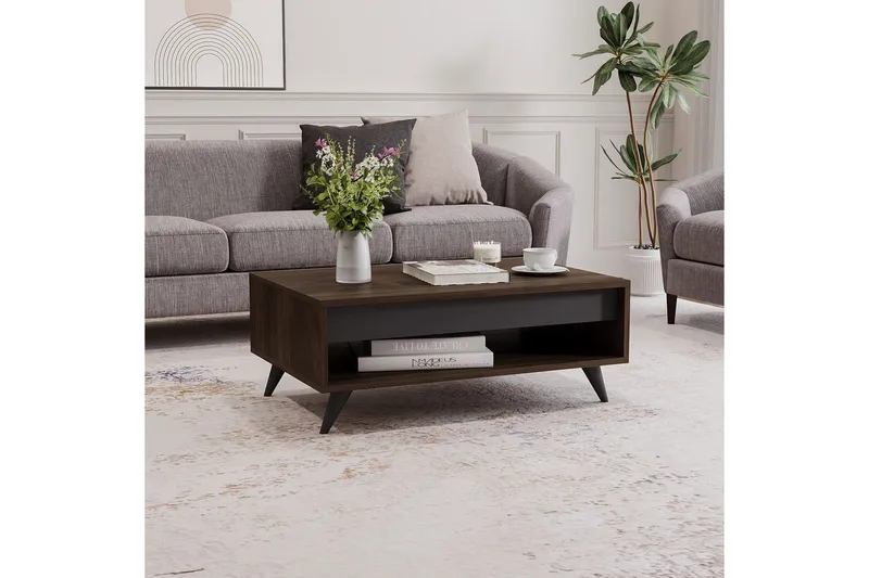 Hume Soffbord 90 cm - Valnöt - Möbler - Bord & matgrupper - Soffbord