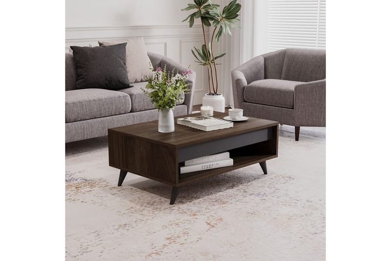 Hume Soffbord 90 cm - Valnöt - Möbler - Bord & matgrupper - Soffbord